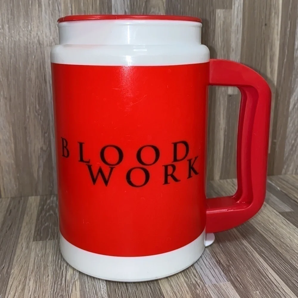 Coffee hot cold tumbler travel mug Warner Bros vintage trucker mug on the go euc - Picture 4 of 10